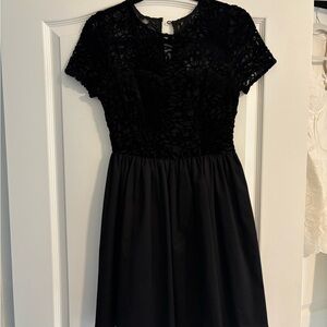 Jack Wills Black Fit and Flare Mini Dress